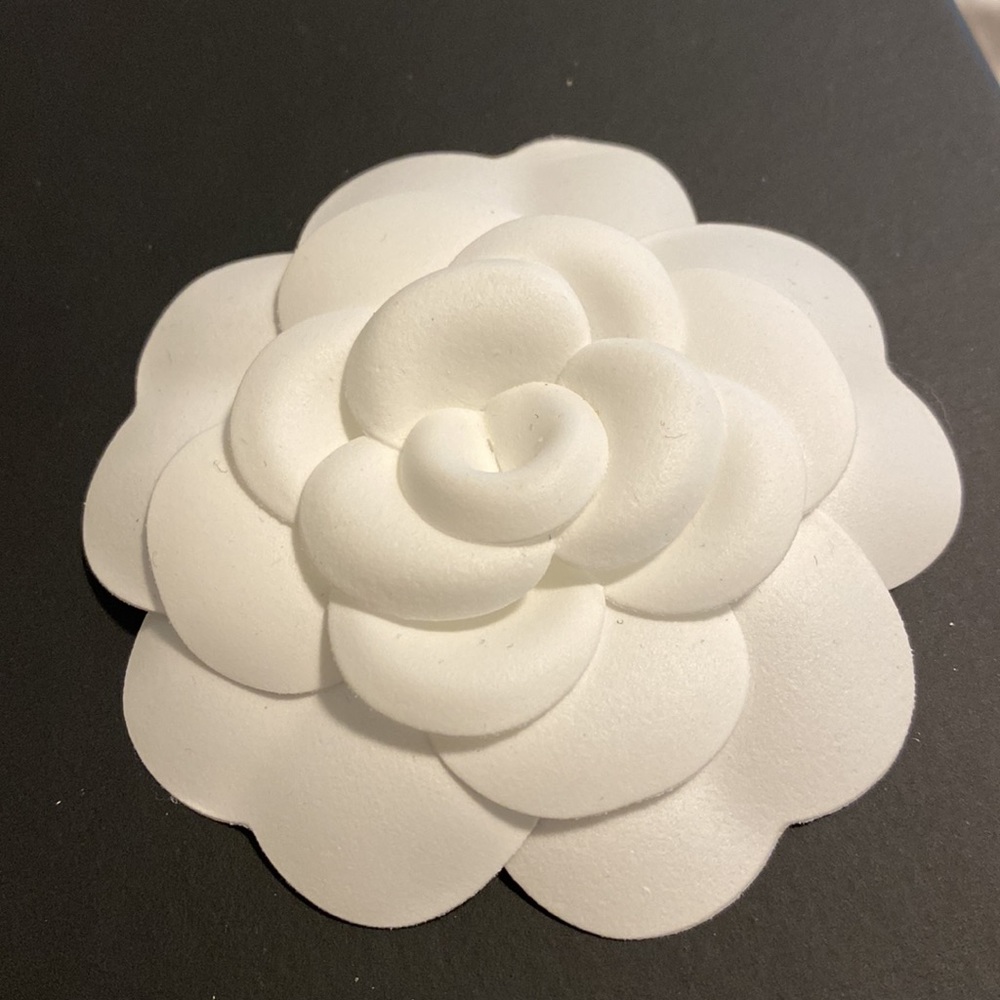 New Authentic Chanel White Camilla Flower